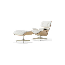 白色伊姆斯休闲躺椅含脚踏 white ash eames® lounge chair & ottoman